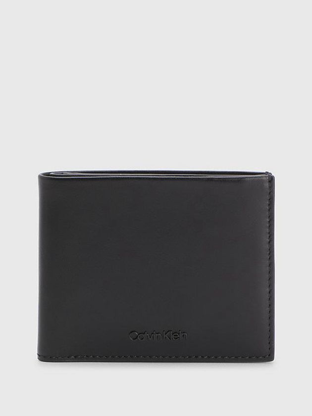 Calvin Klein USA Leather Rfid Billfold Mens Wallet Black 4268573-UX